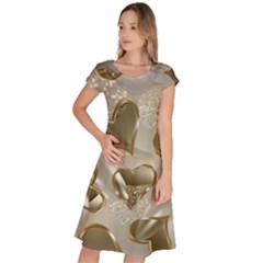   Golden Hearts Classic Short Sleeve Dress by Galinka