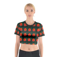 Rose Ornament Cotton Crop Top by SychEva