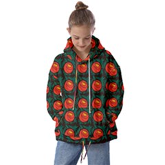 Rose Ornament Kids  Oversized Hoodie by SychEva