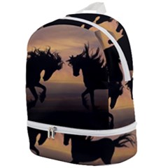 Evening Horses Zip Bottom Backpack by LW323