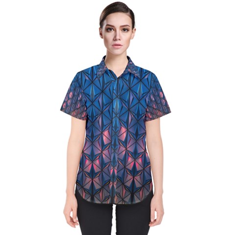 Abstract3 Women s Short Sleeve Shirt by LW323