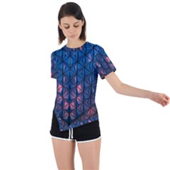 Abstract3 Asymmetrical Short Sleeve Sports Tee by LW323