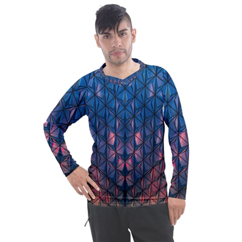 Abstract3 Men s Pique Long Sleeve Tee by LW323