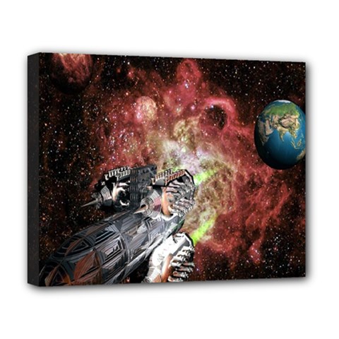 Space Deluxe Canvas 20  X 16  (stretched) by LW323