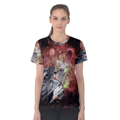 Space Women s Cotton Tee by LW323