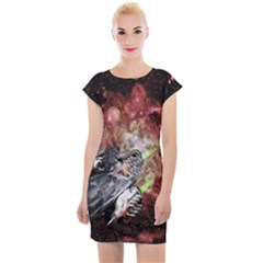 Space Cap Sleeve Bodycon Dress by LW323