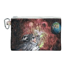 Space Canvas Cosmetic Bag (large) by LW323