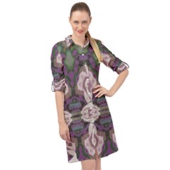 Lilac s  Long Sleeve Mini Shirt Dress