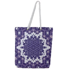 Simple Country Full Print Rope Handle Tote (large)