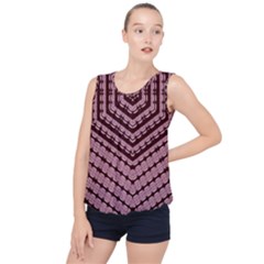 Burgundy Bubble Hem Chiffon Tank Top by LW323