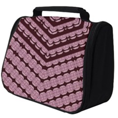 Burgundy Full Print Travel Pouch (big) by LW323