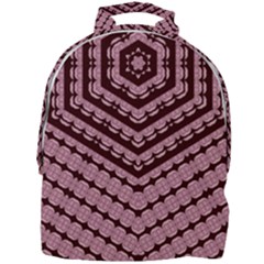 Burgundy Mini Full Print Backpack by LW323