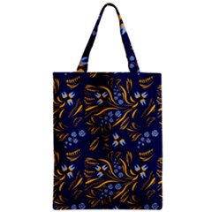 Folk Floral Pattern  Flowers Abstract Surface Design  Seamless Pattern Zipper Classic Tote Bag by Eskimos