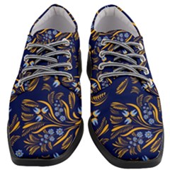 Folk Floral Pattern  Flowers Abstract Surface Design  Seamless Pattern Women Heeled Oxford Shoes by Eskimos