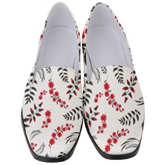Folk Floral Pattern  Flowers Abstract Surface Design  Seamless Pattern Women s Classic Loafer Heels by Eskimos