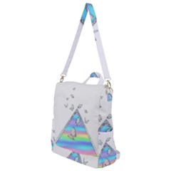 Minimal Holographic Butterflies Crossbody Backpack