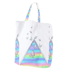 Minimal Holographic Butterflies Giant Grocery Tote