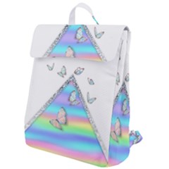 Minimal Holographic Butterflies Flap Top Backpack by gloriasanchez