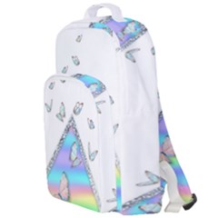 Minimal Holographic Butterflies Double Compartment Backpack