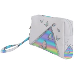 Minimal Holographic Butterflies Wristlet Pouch Bag (Small)