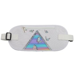 Minimal Holographic Butterflies Rounded Waist Pouch