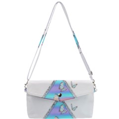 Minimal Holographic Butterflies Removable Strap Clutch Bag