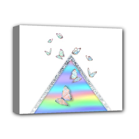 Minimal Holographic Butterflies Deluxe Canvas 14  x 11  (Stretched)