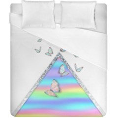 Minimal Holographic Butterflies Duvet Cover (California King Size)