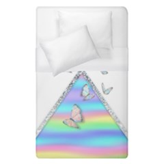 Minimal Holographic Butterflies Duvet Cover (single Size) by gloriasanchez