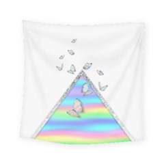 Minimal Holographic Butterflies Square Tapestry (Small)