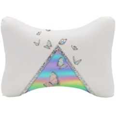 Minimal Holographic Butterflies Seat Head Rest Cushion