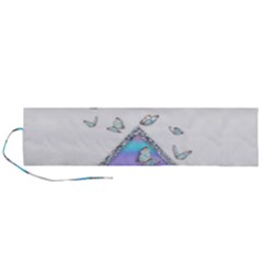 Minimal Holographic Butterflies Roll Up Canvas Pencil Holder (L)