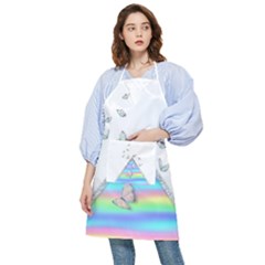 Minimal Holographic Butterflies Pocket Apron