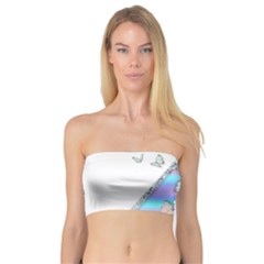 Minimal Holographic Butterflies Bandeau Top by gloriasanchez