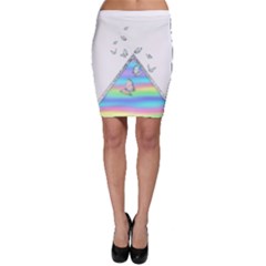 Minimal Holographic Butterflies Bodycon Skirt