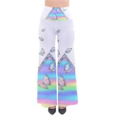 Minimal Holographic Butterflies So Vintage Palazzo Pants