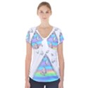 Minimal Holographic Butterflies Short Sleeve Front Detail Top View1