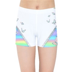 Minimal Holographic Butterflies Kids  Sports Shorts