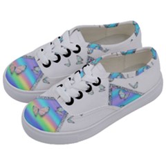 Minimal Holographic Butterflies Kids  Classic Low Top Sneakers
