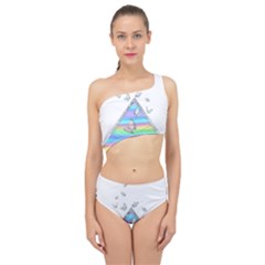 Minimal Holographic Butterflies Spliced Up Two Piece Swimsuit