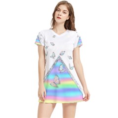 Minimal Holographic Butterflies Women s Sports Skirt