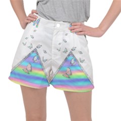 Minimal Holographic Butterflies Ripstop Shorts