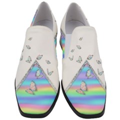 Minimal Holographic Butterflies Women Slip On Heel Loafers