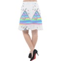 Minimal Holographic Butterflies Fishtail Chiffon Skirt View2