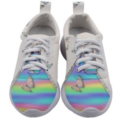 Minimal Holographic Butterflies Kids Athletic Shoes