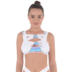 Minimal Holographic Butterflies Bandaged Up Bikini Top