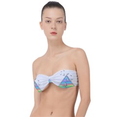 Minimal Holographic Butterflies Classic Bandeau Bikini Top 