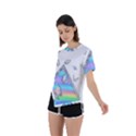 Minimal Holographic Butterflies Asymmetrical Short Sleeve Sports Tee View2