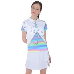 Minimal Holographic Butterflies Women s Polo Tee