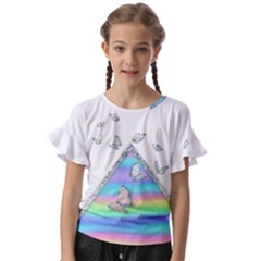 Minimal Holographic Butterflies Kids  Cut Out Flutter Sleeves